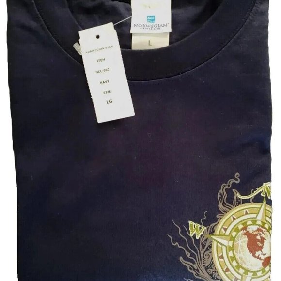 NORWEGIAN CRUISE LINE Star T-SHIRT Navy NWT- SIZE L - Picture 3 of 10